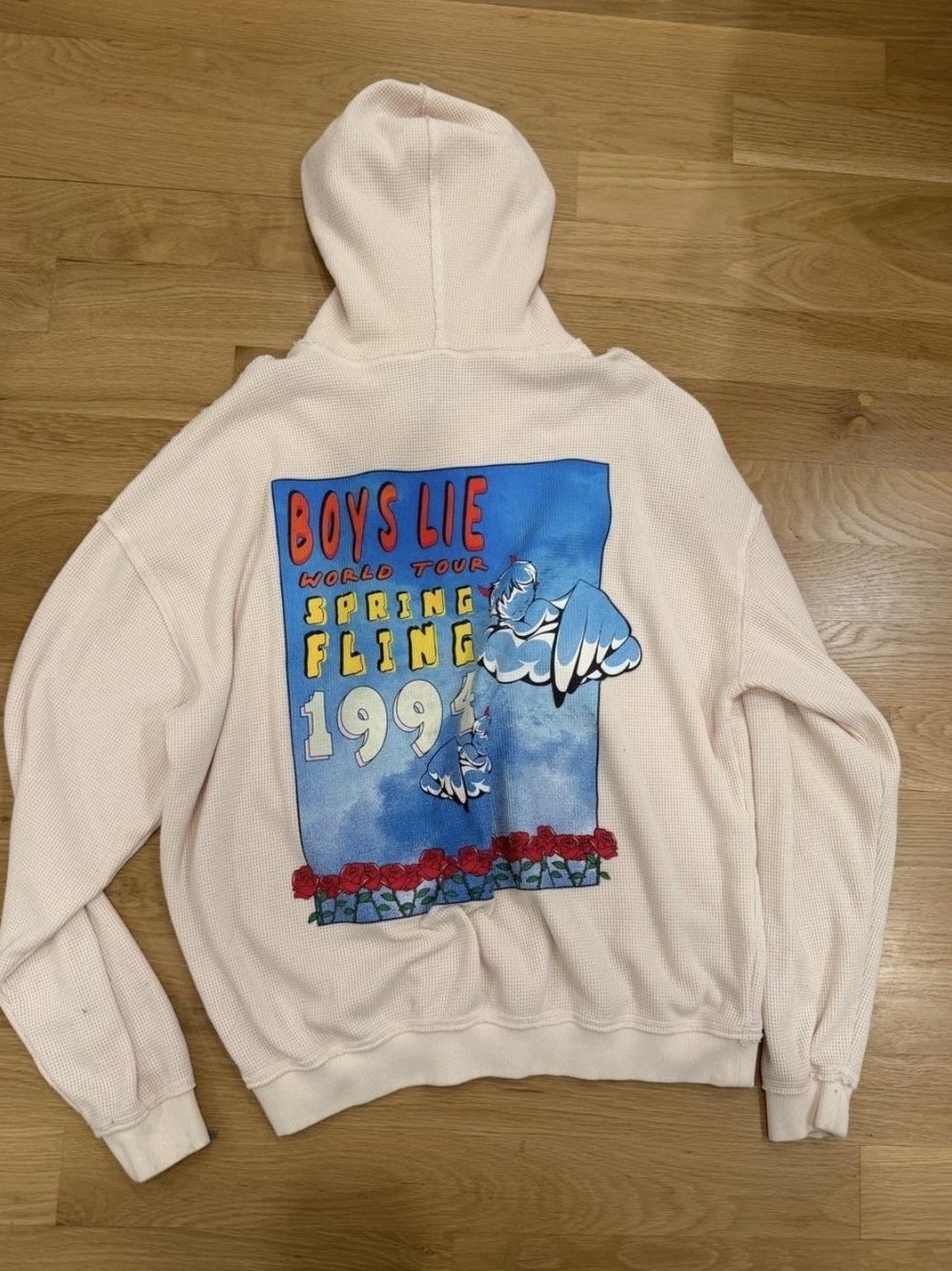 NWOT Boys Lie Spring Fling Cream Hoodie, One Size Only